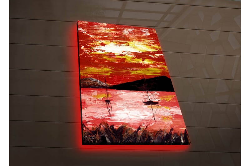 Dekorativ Canvasbilde LED-belysning - Flerfarget - Innredning - Bilder & kunst - Lerretsbilder