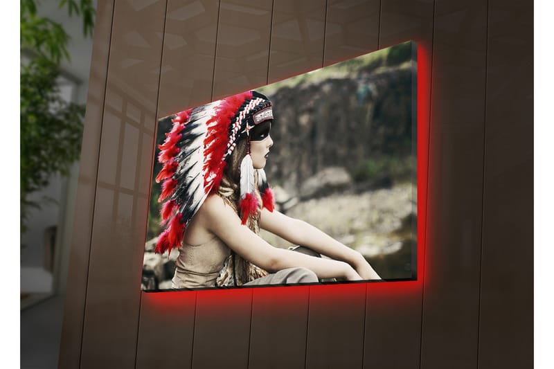 Dekorativ Canvasbilde LED-belysning - Flerfarget - Innredning - Bilder & kunst - Lerretsbilder
