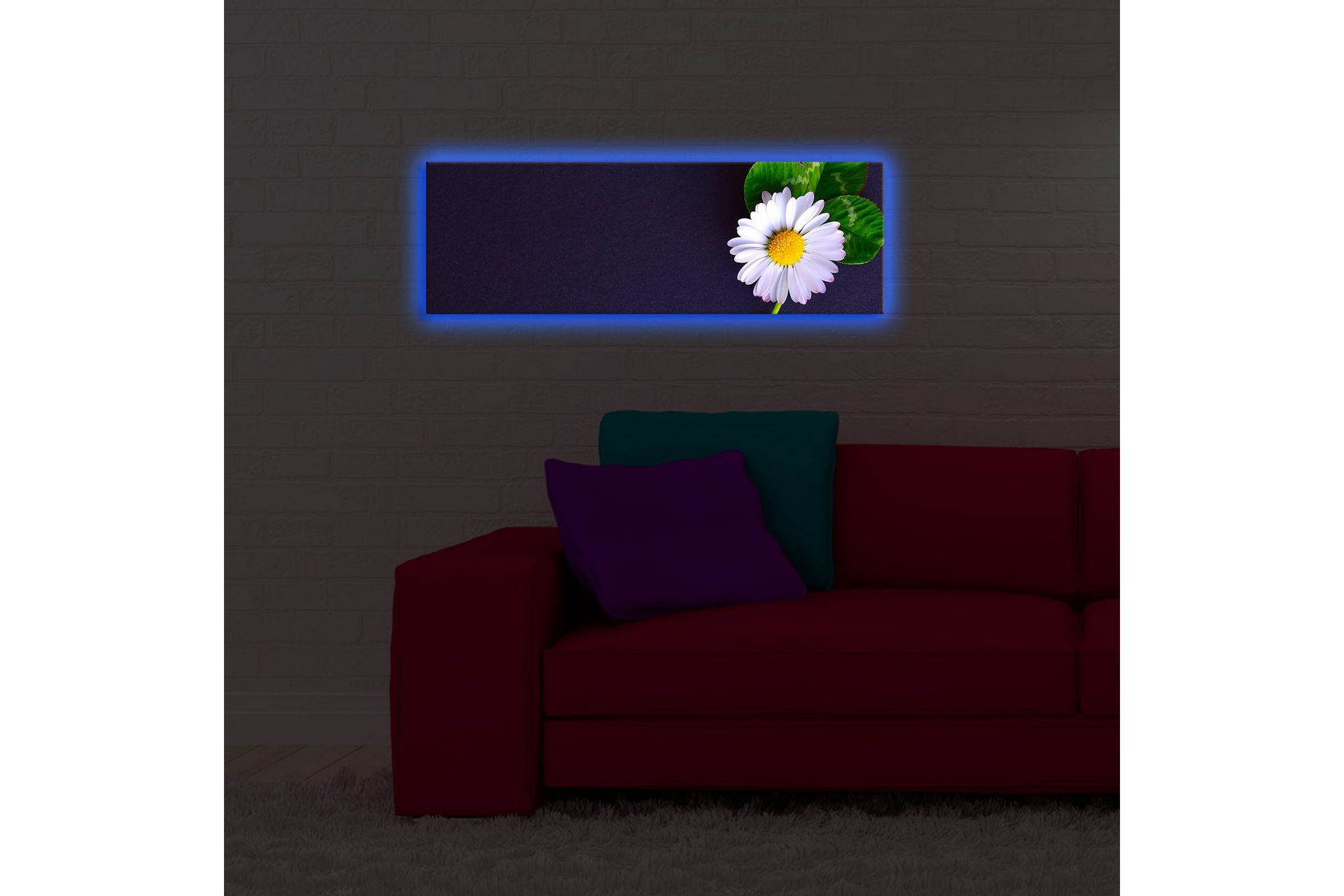 Dekorativ Canvasbilde LED-belysning - Flerfarget - Innredning - Bilder & kunst - Lerretsbilder