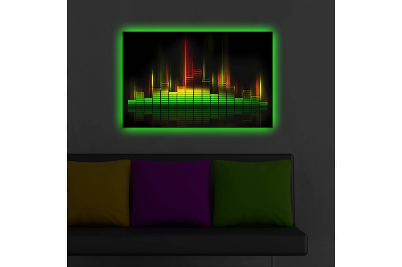 Dekorativ Canvasbilde LED-belysning - Flerfarget - Innredning - Bilder & kunst - Lerretsbilder