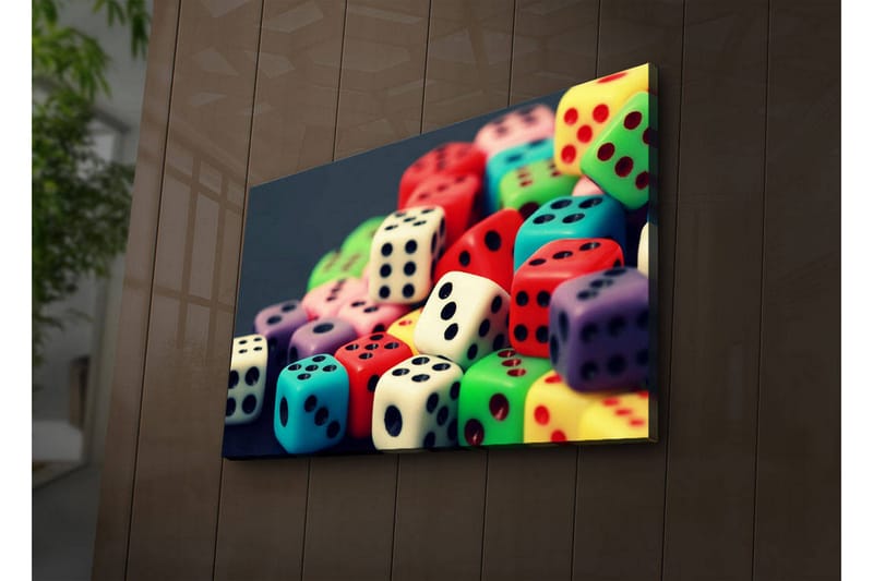 Dekorativ Canvasbilde LED-belysning - Flerfarget - Innredning - Bilder & kunst - Lerretsbilder