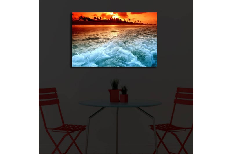 Dekorativ Canvasbilde LED-belysning - Flerfarget - Innredning - Bilder & kunst - Lerretsbilder