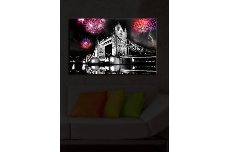 Dekorativ Canvasbilde LED-belysning - Flerfarget - Innredning - Bilder & kunst - Lerretsbilder