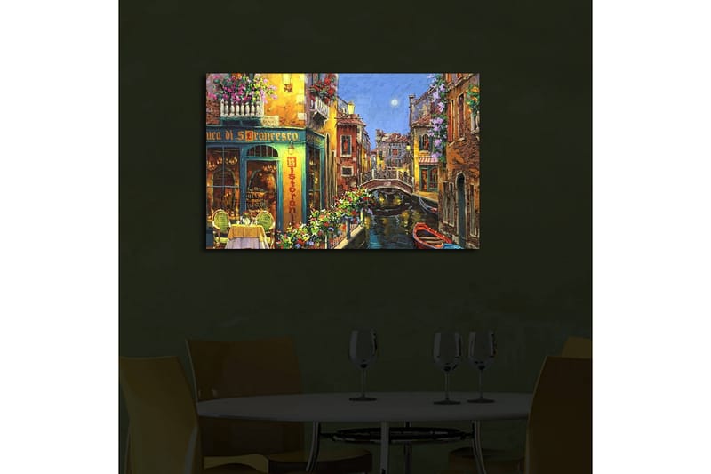 Dekorativ Canvasbilde LED-belysning - Flerfarget - Innredning - Bilder & kunst - Lerretsbilder