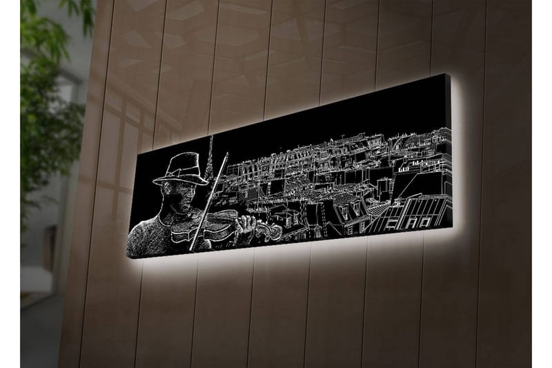 Dekorativ Canvasbilde LED-belysning - Flerfarget - Innredning - Bilder & kunst - Lerretsbilder
