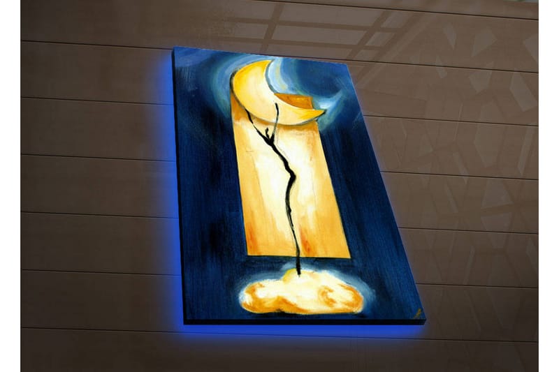 Dekorativ Canvasbilde LED-belysning - Flerfarget - Innredning - Bilder & kunst - Lerretsbilder