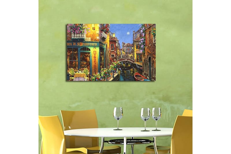 Dekorativ Canvasbilde LED-belysning - Flerfarget - Innredning - Bilder & kunst - Lerretsbilder