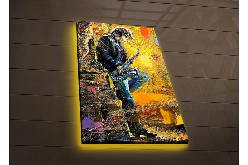 Dekorativ Canvasbilde LED-belysning - Flerfarget - Innredning - Bilder & kunst - Lerretsbilder