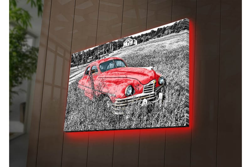 Dekorativ Canvasbilde LED-belysning - Flerfarget - Innredning - Bilder & kunst - Lerretsbilder