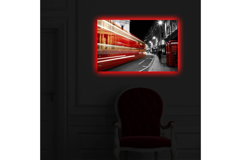 Dekorativ Canvasbilde LED-belysning - Flerfarget - Innredning - Bilder & kunst - Lerretsbilder