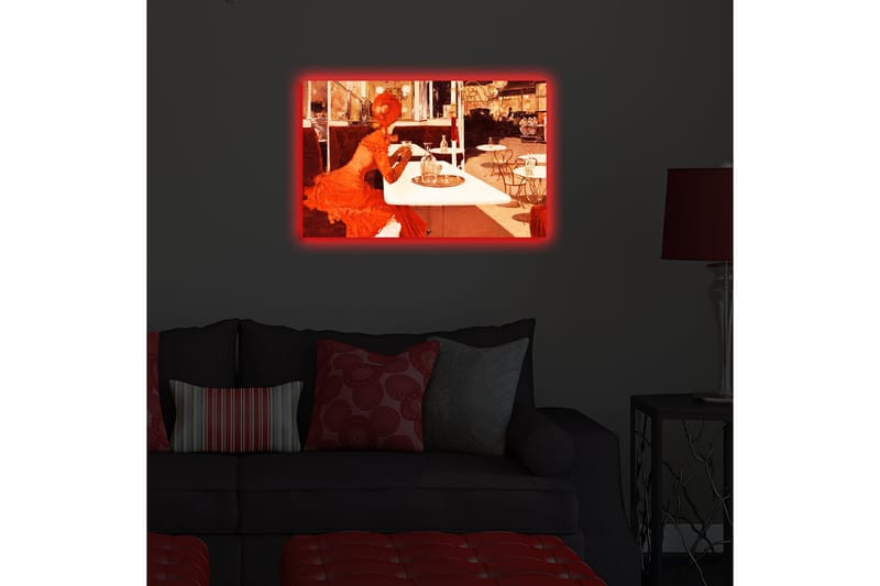 Dekorativ Canvasbilde LED-belysning - Flerfarget - Innredning - Bilder & kunst - Lerretsbilder