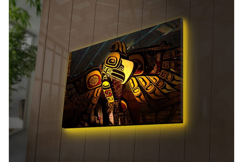 Dekorativ Canvasbilde LED-belysning - Flerfarget - Innredning - Bilder & kunst - Lerretsbilder