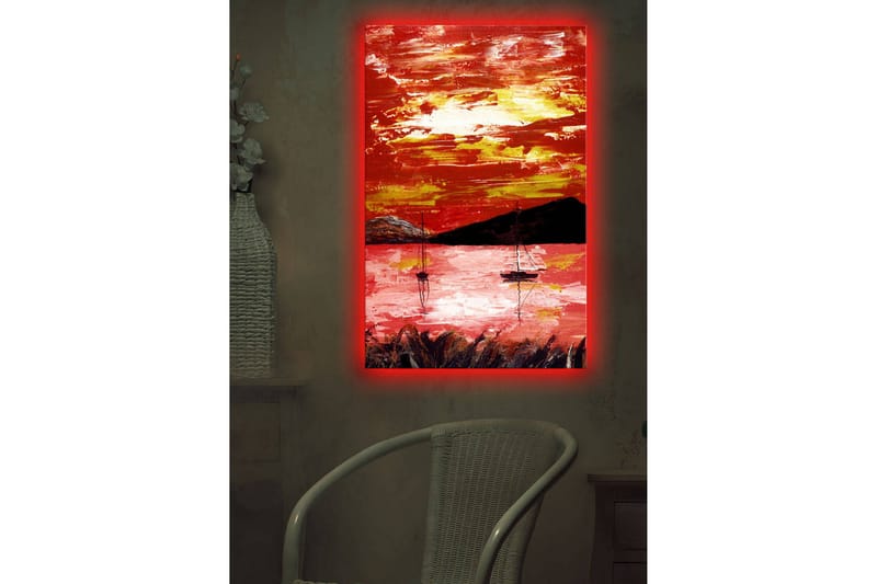 Dekorativ Canvasbilde LED-belysning - Flerfarget - Innredning - Bilder & kunst - Lerretsbilder