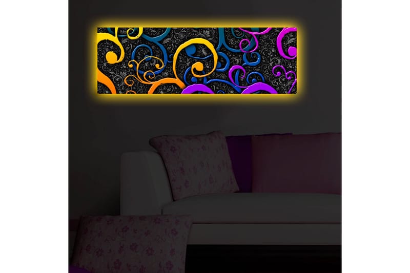 Dekorativ Canvasbilde LED-belysning - Flerfarget - Innredning - Bilder & kunst - Lerretsbilder