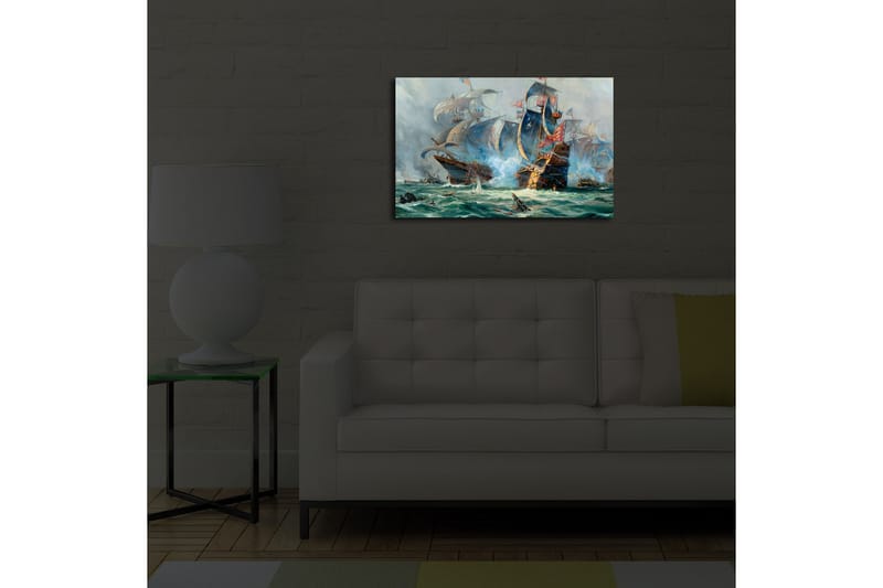 Dekorativ Canvasbilde LED-belysning - Flerfarget - Innredning - Bilder & kunst - Lerretsbilder