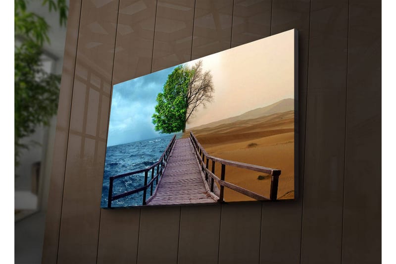 Dekorativ Canvasbilde LED-belysning - Flerfarget - Innredning - Bilder & kunst - Lerretsbilder