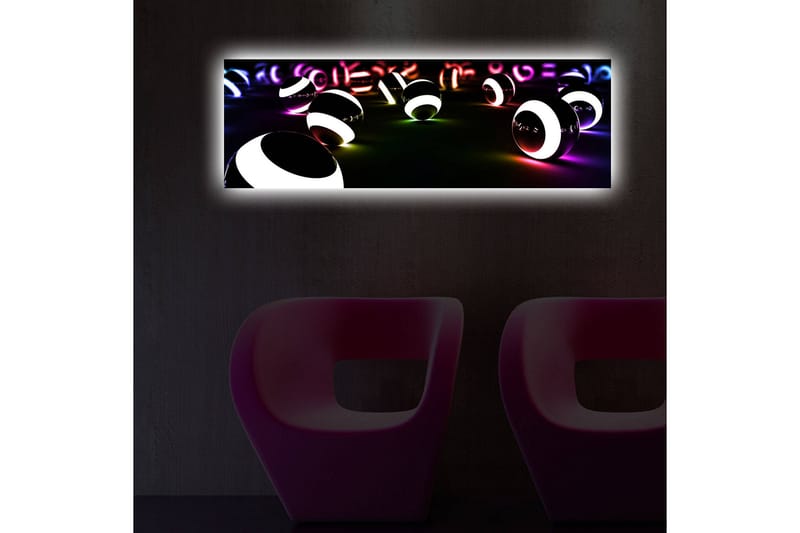 Dekorativ Canvasbilde LED-belysning - Flerfarget - Innredning - Bilder & kunst - Lerretsbilder