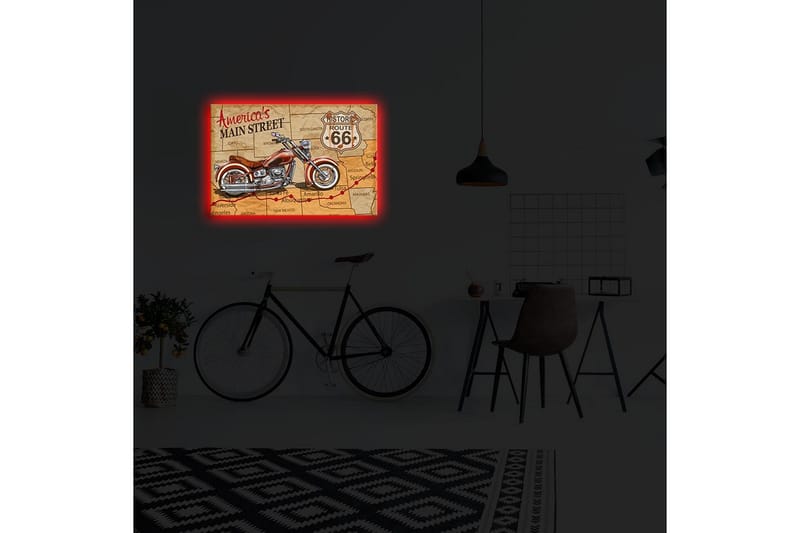 Dekorativ Canvasbilde LED-belysning - Flerfarget - Innredning - Bilder & kunst - Lerretsbilder
