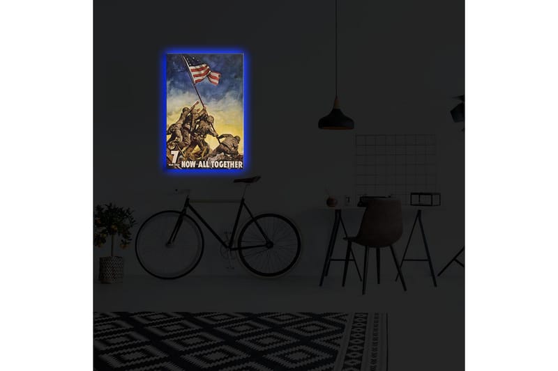 Dekorativ Canvasbilde LED-belysning - Flerfarget - Innredning - Bilder & kunst - Lerretsbilder