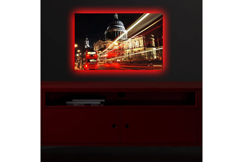 Dekorativ Canvasbilde LED-belysning - Flerfarget - Innredning - Bilder & kunst - Lerretsbilder
