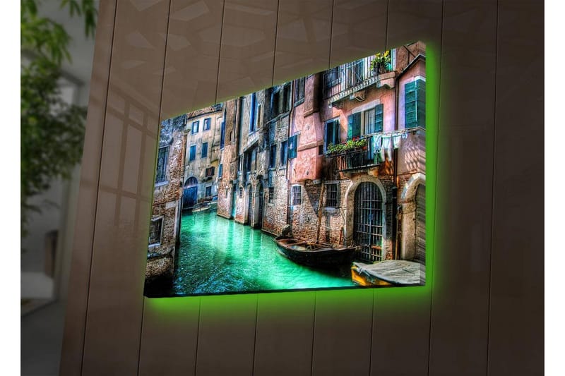 Dekorativ Canvasbilde LED-belysning - Flerfarget - Innredning - Bilder & kunst - Lerretsbilder