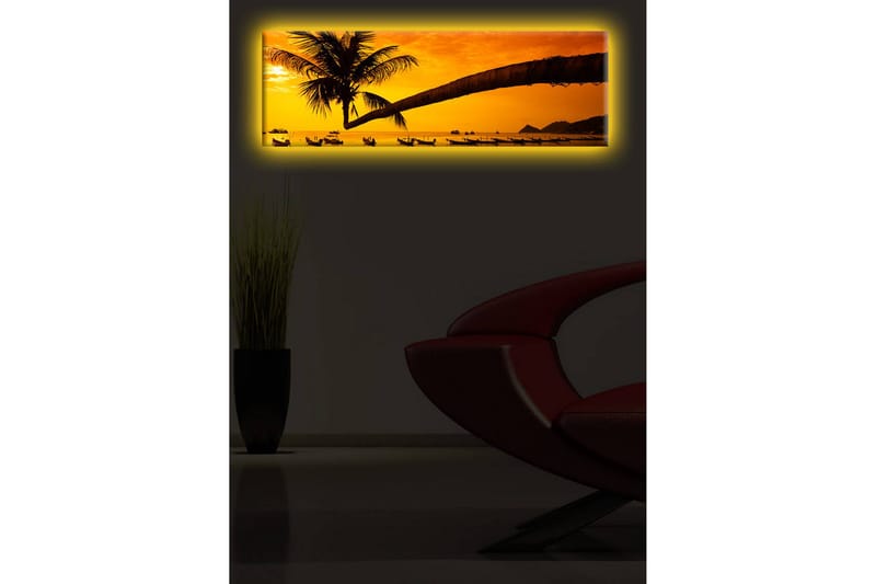 Dekorativ Canvasbilde LED-belysning - Flerfarget - Innredning - Bilder & kunst - Lerretsbilder