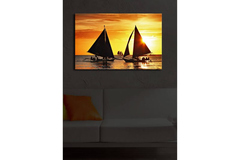 Dekorativ Canvasbilde LED-belysning - Flerfarget - Innredning - Bilder & kunst - Lerretsbilder