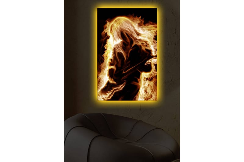 Dekorativ Canvasbilde LED-belysning - Flerfarget - Innredning - Bilder & kunst - Lerretsbilder