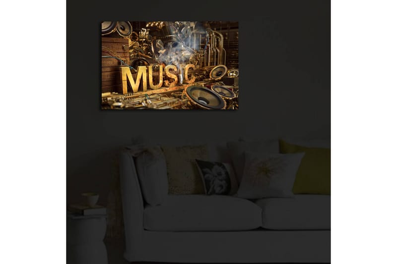 Dekorativ Canvasbilde LED-belysning - Flerfarget - Innredning - Bilder & kunst - Lerretsbilder