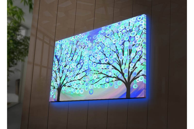 Dekorativ Canvasbilde LED-belysning - Flerfarget - Innredning - Bilder & kunst - Lerretsbilder
