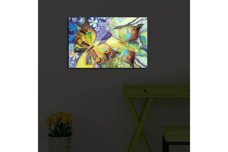 Dekorativ Canvasbilde LED-belysning - Flerfarget - Innredning - Bilder & kunst - Lerretsbilder