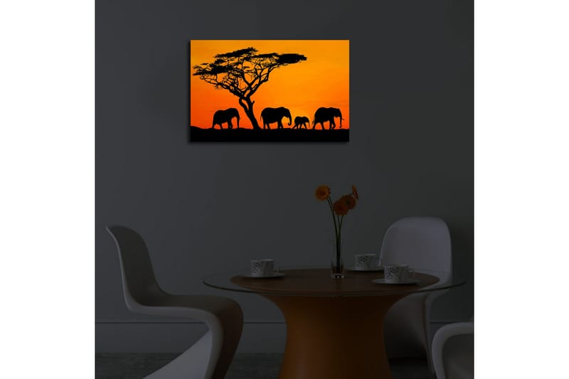 Dekorativ Canvasbilde LED-belysning - Flerfarget - Innredning - Bilder & kunst - Lerretsbilder