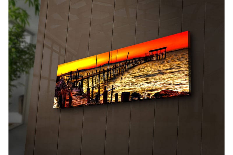 Dekorativ Canvasbilde LED-belysning - Flerfarget - Innredning - Bilder & kunst - Lerretsbilder