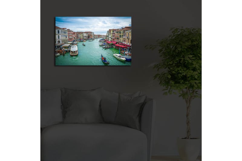 Dekorativ Canvasbilde LED-belysning - Flerfarget - Innredning - Bilder & kunst - Lerretsbilder