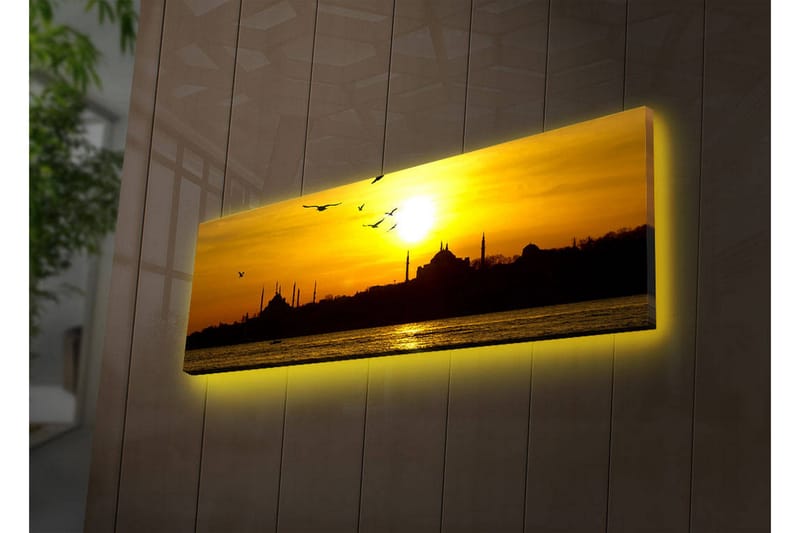 Dekorativ Canvasbilde LED-belysning - Flerfarget - Innredning - Bilder & kunst - Lerretsbilder