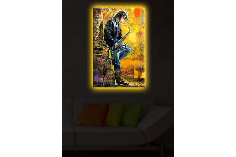 Dekorativ Canvasbilde LED-belysning - Flerfarget - Innredning - Bilder & kunst - Lerretsbilder