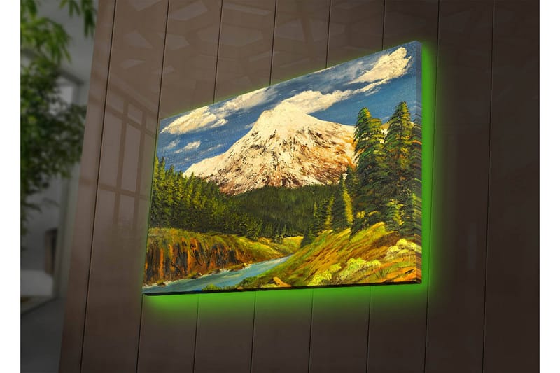 Dekorativ Canvasbilde LED-belysning - Flerfarget - Innredning - Bilder & kunst - Lerretsbilder