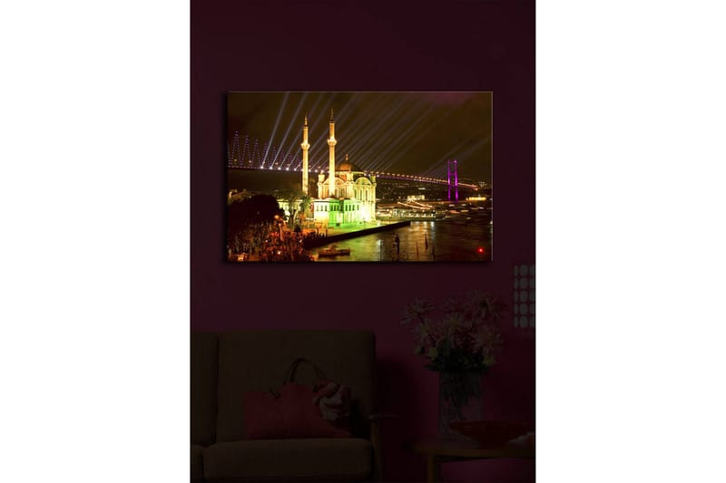 Dekorativ Canvasbilde LED-belysning - Flerfarget - Innredning - Bilder & kunst - Lerretsbilder