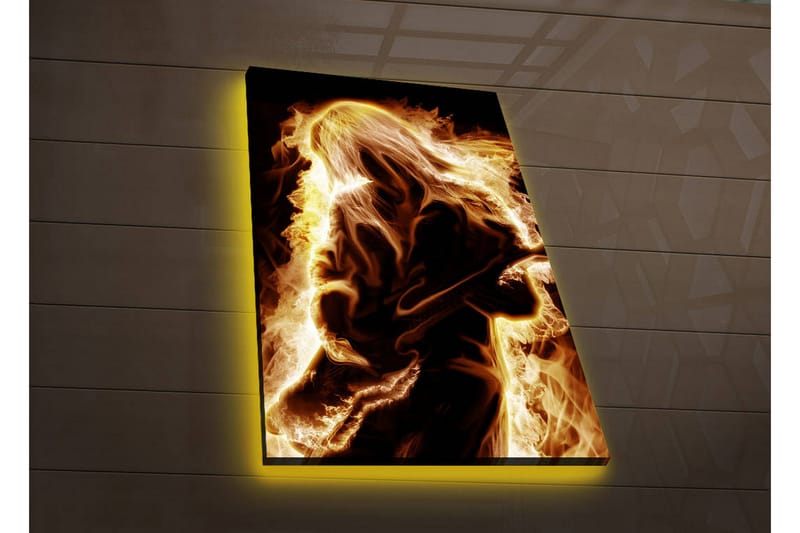 Dekorativ Canvasbilde LED-belysning - Flerfarget - Innredning - Bilder & kunst - Lerretsbilder