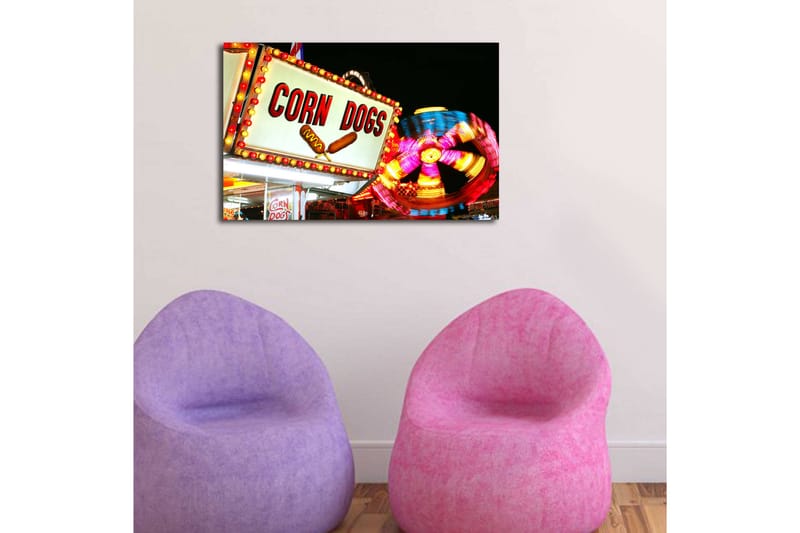 Dekorativ Canvasbilde LED-belysning - Flerfarget - Innredning - Bilder & kunst - Lerretsbilder