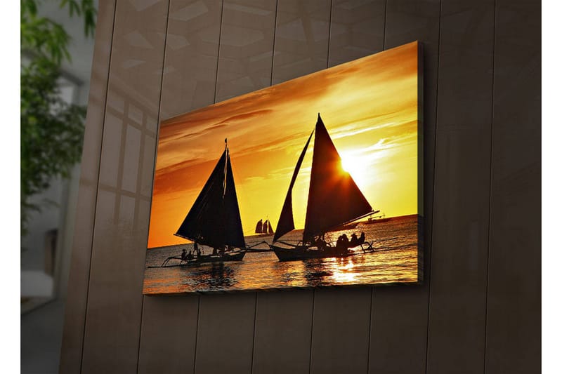 Dekorativ Canvasbilde LED-belysning - Flerfarget - Innredning - Bilder & kunst - Lerretsbilder