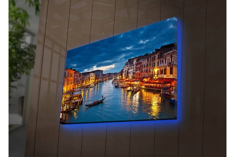 Dekorativ Canvasbilde LED-belysning - Flerfarget - Innredning - Bilder & kunst - Lerretsbilder