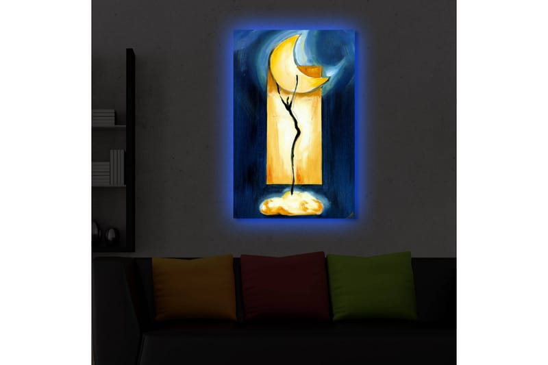 Dekorativ Canvasbilde LED-belysning - Flerfarget - Innredning - Bilder & kunst - Lerretsbilder