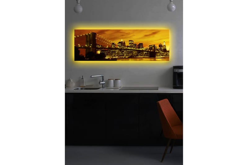 Dekorativ Canvasbilde LED-belysning - Flerfarget - Innredning - Bilder & kunst - Lerretsbilder