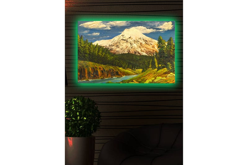 Dekorativ Canvasbilde LED-belysning - Flerfarget - Innredning - Bilder & kunst - Lerretsbilder