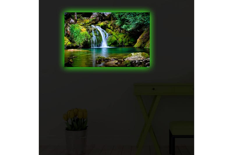 Dekorativ Canvasbilde LED-belysning - Flerfarget - Innredning - Bilder & kunst - Lerretsbilder