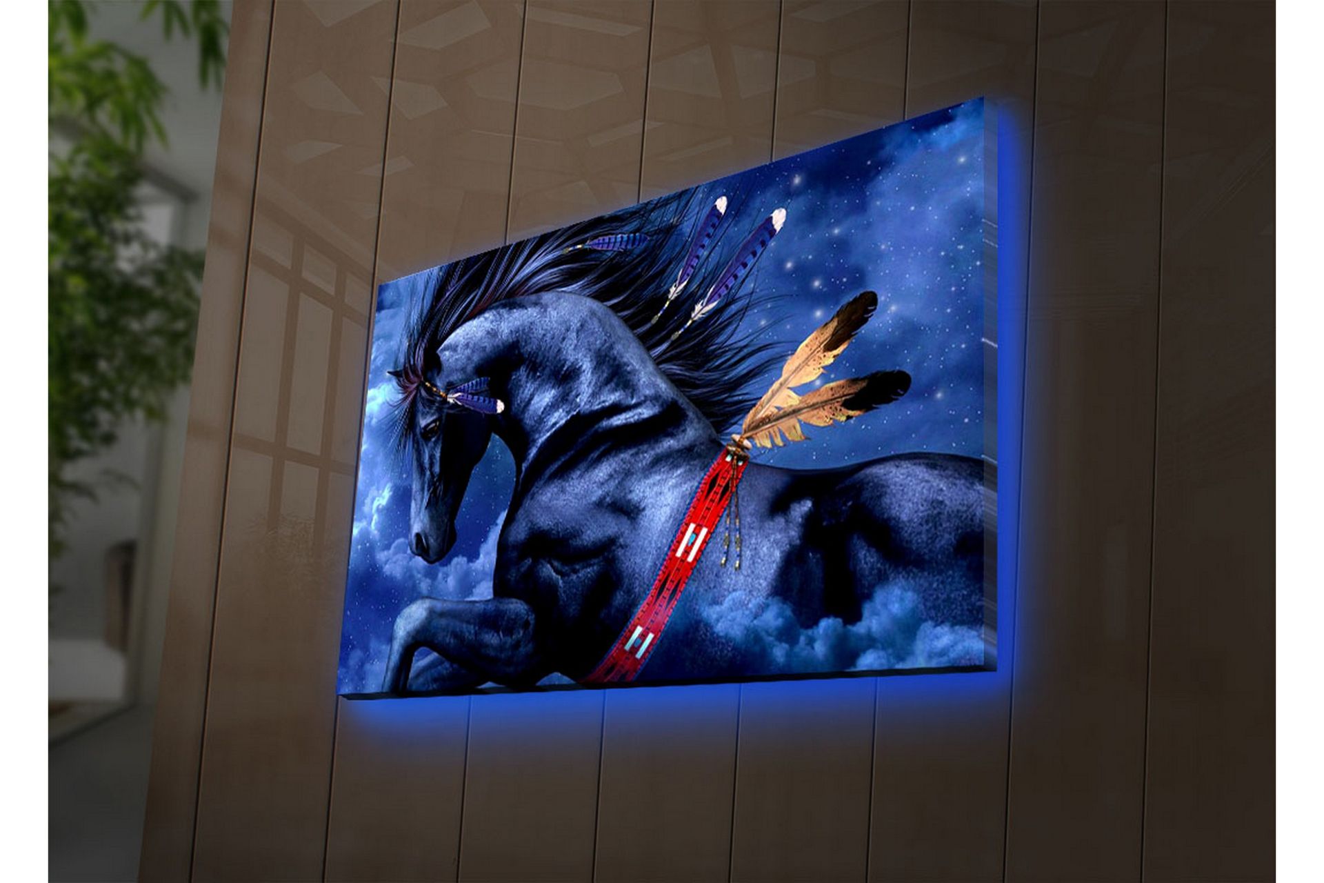 Dekorativ Canvasbilde LED-belysning - Flerfarget - Innredning - Bilder & kunst - Lerretsbilder