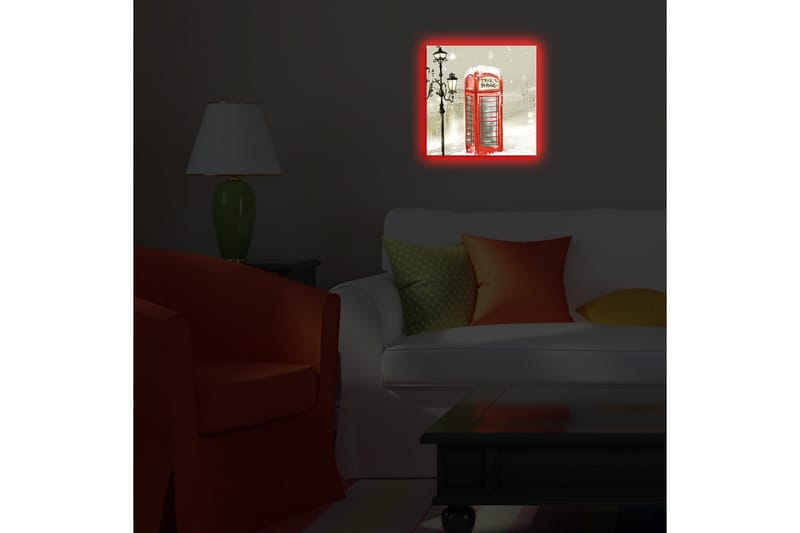 Dekorativ Canvasbilde LED-belysning - Flerfarget - Innredning - Bilder & kunst - Lerretsbilder