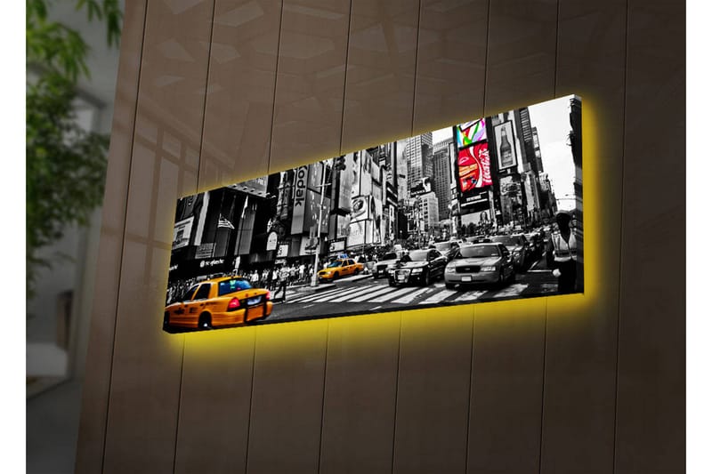 Dekorativ Canvasbilde LED-belysning - Flerfarget - Innredning - Bilder & kunst - Lerretsbilder