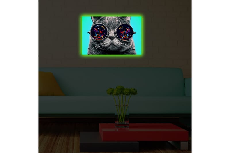 Dekorativ Canvasbilde LED-belysning - Flerfarget - Innredning - Bilder & kunst - Lerretsbilder